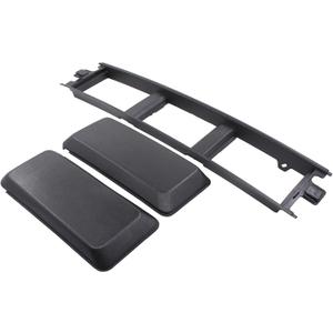 MOTOKU Black Front Bumper Cover Lower Grille Panel Trim | for Ford F-150 2018-2020, Bumper Cover End Kit