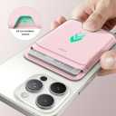ESR for MagSafe Wallet, 5 Card Holder with RFID Blocking, MagSafe Sticker Included, Slim Magnetic Wallet for iPhone 17e/17/16/15/14/13/12 Series and Selected Samsung Devices, Not for 13/12 Mini, Pink