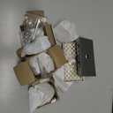 Glass Door Knobs Polished Chrome Privacy Crystal Door Knob with Lock for Bedroom Bathroom (Privacy 1 Pack)