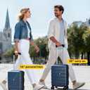 Lekesky Carry On Luggage 22x14x9 Airline Approved, 20 Inch Hard Shell Suitcase with TSA Lock, Lightweight Spinner Wheels Durable ABS Carry-On for Travel Weekend Trips Men Women, Blue