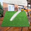 XLX TURF Outdoor Artificial Grass Rug 4FT X 4FT, Green Synthetic Turf Floor Mat for Balcony, Patio, Yard, Pets Dogs Grass Pad