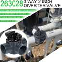 3 Way Pool Valve 2 Inch, Positive Non-Lube Diverter Valve Replacement for 263028 Valve, Used for Pools and Spas, Works with Heaters, Chemical Dispensers, and Salt Generators