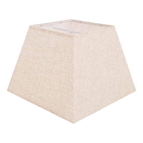 Beige Lamp Shade, 8''x8''Top 13''x13''Bottom 10'' Height, Square Lampshade Replacement Lamp Shade Natural Linen Hand Crafted for Table Lamps Floor Lamps Pendent Light, Assembly Required
