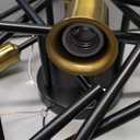 Oversized 11 Light Semi Flush Mount Ceiling Light Fixture,Modern Mid Century Sputnik Gold and Black Large Metal Chandelier for Dining Room Bedroom Living Room Office Lighting 28.3 