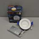 HALO RL 4-Inch Indoor/Outdoor Canless LED Recessed Lighting Downlight with Selectable Color Temperatures - RL4069FSD2W1EWHDM (600/900 Lumens)