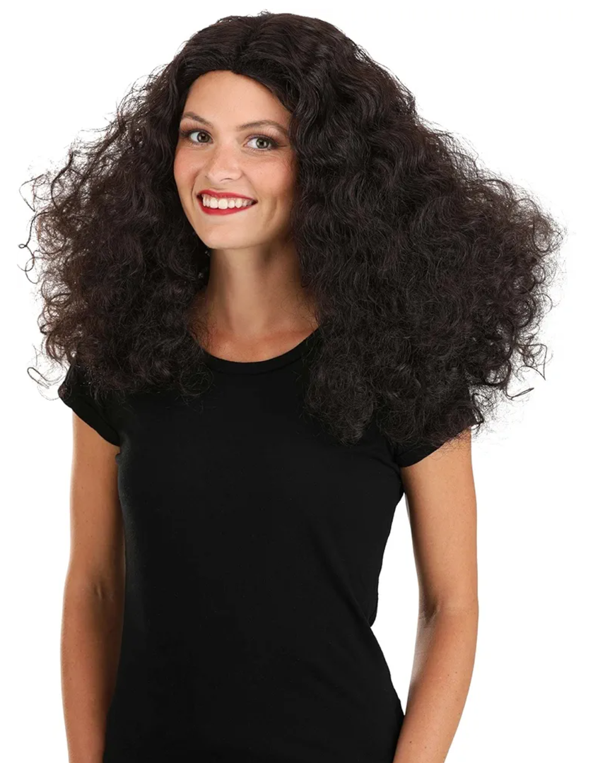 Fun Shack Women's Disco Dancer Wig | 70s 80s Long Brown Curly Afro Wigs for Disco Parties, Synthetic Hairstyle for Women ST