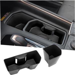 Center Console Cup Holder Compatible with 2024-2026 Toyota Grand Highlander Interior Accessories, Silicone Gear Shift Panel Storage Box and Double Cup Holder