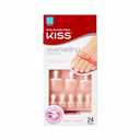 KISS Everlasting, Press On Toenails, Nail Glue Included, 'Limitless', Beige, Real Short Size, Squoval Shape, Includes 24 Nails, 2g Glue, 1 Manicure Stick, 1 Mini file (27 Piece Set)