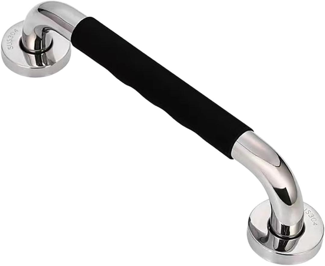 Shower Grab Bar, Handicap Grab Bars, Anti-Slip Stainless Steel Bathroom Grab Handle Handrails Safety Grab Bars Grips for Bathtub & Shower Aids for Disabled, Elderly, Pregnant Women (Black)