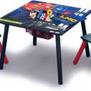 Delta Children Kids Table and Chair Set With Storage (2 Chairs Included) - Ideal for Arts & Crafts, Snack Time, Homework & More, Disney/Pixar Cars, 3 Piece Set