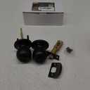 BESTTEN Keyed Entry Door Knob, Entrance Door Lock, Standard Ball, All Metal, Matte Black