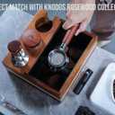 54mm Espresso Tamper for Breville Machine Rosewood KNODOS Auto Leveling, Double Spring Loaded Wooden 30LB Calibrated Coffee Tamper