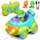 Lehoo Castle Remote Control Car for Toddlers, Rechargeable RC Cars for Toddler Toys 2-3, Dinosaur Toys for Ages 2-4 with Lights & Music, 2 3 4 Year Old Boy Toys