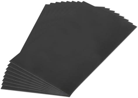 MECCANIXITY ABS Plastic Sheet 24 Inch x 12 Inch x 0.06 Inch ABS Styrene Sheets for Building Model DIY Crafts Panel Black 8 Pcs