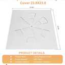 (1 Pack)24"x24"Adjustable Air Conditioning Vent Cover-for Flat Office Ceiling Vents Ceiling Air Deflector Optimize Airflow & Temperature Control AC & HVAC Systems Product Size 23.8X23.8IN