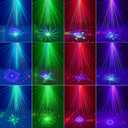 AMKI Party Lights, 21 Lens DJ Lights with Strobe Effect,Disco Light Indoor with RGB UV Laser Light Support Sound Control DMX5 (21eyes)