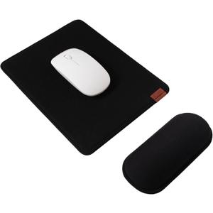 SenseAGE Ergonomic Detachable Mouse Pad with Wrist Rest Support, Adjustable Placement for Pain Relief, Non-Slip Base, for Computer & Laptop, Office Desk Accessories, 9.7 x 7.3 in (Black)