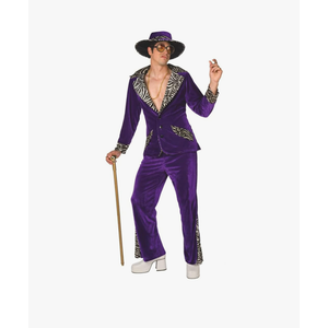 Morph Purple Pimp Costume, 70s Pimp Outfits For Men, Mens 70s Costume, Halloween Costumes For Men, Halloween Costumes Adult
Pus Size