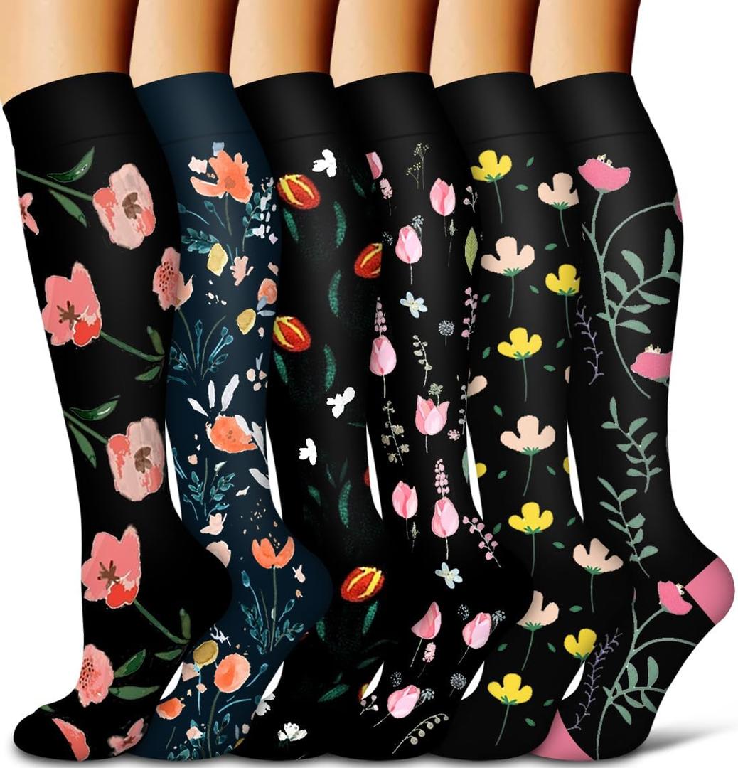 COOLOVER Compression Socks for Women and Men - Best for Circulation, Running, Athletic, Recover, Nurse, Travel, Large-X-Large