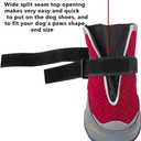QUMY 4PCS Dog Boots for Large Dogs, Medium Dog Shoes & Paw Protectors for Hot Pavement, Summer Heat Protection, Mesh Breathable Nonslip Dog Booties for Hardfloors, Walking Running Hiking Red Size 2