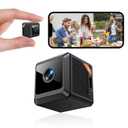Lultrloyra Hidden Camera, Full HD Mini Camera Wireless with 180-Degree Wide Angle, Mini Security Monitor for Nanny, Pet, Baby Monitor & Home Security, Motion Detection,Night Vision and Instant Alerts