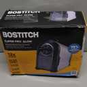 Bostitch Office SuperPro Glow Electric Pencil Sharpener, Heavy Duty Commercial Classroom, Replaceable Cutter Cartridge System, 6-Hole, Silver/Black