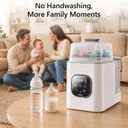 Bottle Washer Sterilizer and Dryer, All-in-One Bottle Cleaner Machine with Steam Cleaning & Hot Air Drying, Large Capacity Automatic Baby Bottle Washing Machine for Bottles and Pump Parts