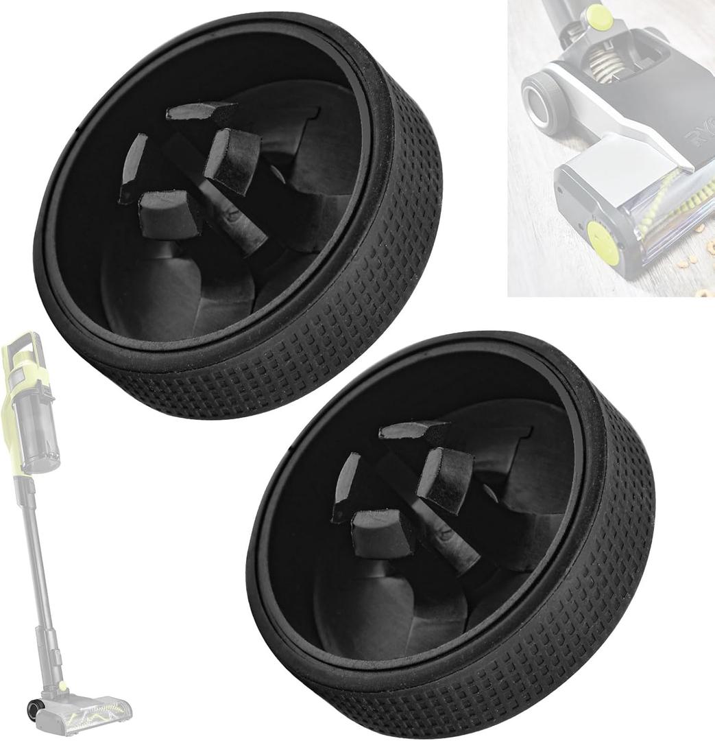 2 Pack Upgraded Replacement Wheel Compatible with Ryobi Cordless Stick Vacuum PCL720K, PBLSV716K