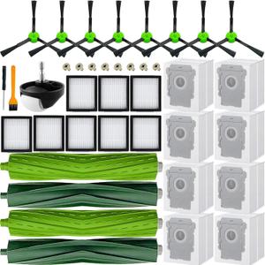 Replacement Parts - Replenishment Kit for Roomba e, i, and j Series i2 i3 i3+i4 i4+ i6 i6+ i7 i7+ i8 i8+ Plus E5 E6 E7 Combo i5 and j5 Series,Roller Brush,Side Brushes,HEPA Filter,Front Caster Wheel
