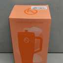 Hydracy 40oz Tumbler with Flip Straw Stainless Steel Insulated Water Bottle with Handle, Reusable Leakproof Rotatable Lid for Left or Right Hand Use, Cupholder Friendly Rubber Base - Coral Crush