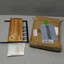 MyGift Black Metal Entryway Key Holder with 5 Hooks and Burnt Wood Base, Tabletop Necklace and Jewelry Organizer Rack with Ring Tray