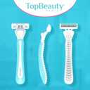 2 x TopBeauty Paris Slim Razors for Women - Manual Razor with Refills (4 Handles + 76 Replaceable Cartridges) - 3-Blades Technology - Beautiful Price - Bikini Razor - Soft Shave & Loving Care
