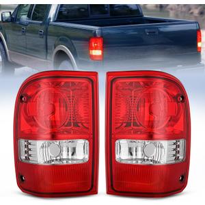 Nilight Taillight Assembly Compatible with 2001 2002 2003 2004 2005 2006 2007 2008 2009 2010 2011 Ford Ranger without STX Model Rear Lamp OE Style Driver and Passenger Side Red Lens