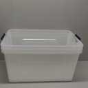 IRIS USA 72 QT Plastic Storage Box with Lid and Latches - 4 Pack - BPA-Free, See-Through Organizing Solution, Durable Nestable Stackable Containers, Secure Pull Handle - Clear