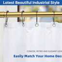 BRIOFOX Industrial Shower Curtain Rod - Rustproof Non-Slip 43-72 Inches Tension Curtain Rod for Window or Bathroom, Light Gold