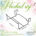 4 Pack Railing Flower Planter Box Holder Window Planter Box Brackets Planters Railing Bracket Hanging Iron Art Rack Shelf for Balcony Garden Patio Indoor Outdoor