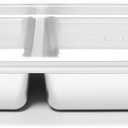 U Konserve Stainless Steel Rectangle Food Storage Bento Box Container, Leak Proof Silicone Lid Dishwasher Safe - Plastic Free (Clear)