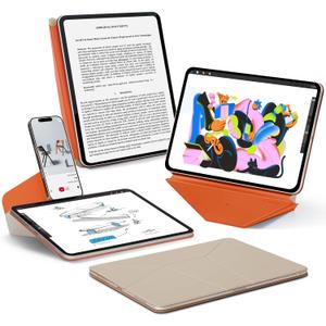 MOFT Dynamic Folio Case for iPad Air 11" (M4 2026 / M3 2025 / M2 2024) & iPad Air 10.9-inch 5th 4th Generation 2022 2020, Slim Magnetic Stand Case with 20+ Viewing Angles,Beach White x Terracotta