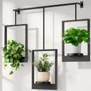 Wall Planters for Indoor Plants Wall Plant Holder Frame Plant Wall Hanger Window Plant Hanger for Livingroom Entryway (1), 31.49 Inches X 3.35 Inches X 32 Inches