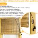 XIUXIU Bamboo Roller Shades Roman Shades for Window Roll Up Blinds for Home Light Filtering Indoor Outdoor Patio A 40"" Wx83 H, Colour a