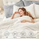 BEDELITE Fleece Queen Comforter Set -Super Soft & Warm Fluffy Cream White Bedding, Luxury Fuzzy Heavy Bed Set for Winter with 2 Pillow Cases