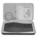 Geekria Hard Shell Keyboard Travel Case, Compatible with Logitech Ergo K860 Wireless Ergonomic Keyboard and MX Master 3S Mouse Combo Carrying Case (Dark Grey)