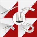 3'' Inch DIY Custom Mandrel Exhaust Pipe Tube Pipe Industry Pipe,48'' Straight Pipe,3'' OD Straight & Mandrel Bend Pipe(45/90/180 Degree) Kit,T304 Stainless Steel,Universal Fitment-8PCS