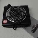 Elite Gourmet ESB100B Countertop Single Coiled Burner Electric Hot Plate, Temperature Control, Indicator Light, Easy to Clean, Black