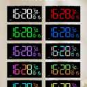 Netzu Projection Clock for Bedroom Ceiling, Alarm Clocks with 180 Rotatable Projector, Date Temperature and Weekday, Manual DST, 5 Brightness, 10 Ringtones, 4 Volumes and Snooze (RGB)