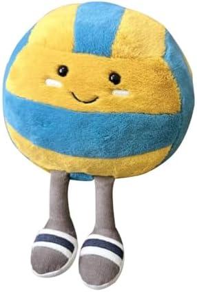 MUALML Cute Volleyball Stuff Soft Sports Stuffed Plush Pillow, Funny Plush Volleyball Gifts for Teen Girls Boys
