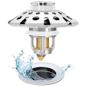 AzWzz Bathroom Sink Stopper,Sink Hair Catcher,Bathroom Sink Drain Strainer Pop Up Drain Cover Plug,Universal for 1.1 to 1.65in Sink Drain Hole