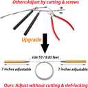 Goothdurs Speed Jump Rope Tangle-Free with Ball Bearing - Adjustable & Self-Locking Aluminum Skipping Ropes with Carrying Pouch Ideal for Crossfit Training, Boxing, and MMA Workouts (8.85 ft(for Height&lt;5'9"), A4-Gold)