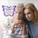 Butterfly Crystal Suncatcher Sympathy Gifts for Loss of Grandma Memorial Bereavement Gift Idea for Loss of Grandmother Sun Catchers Indoor Window Rainbow Maker Window Hanging (Purple)