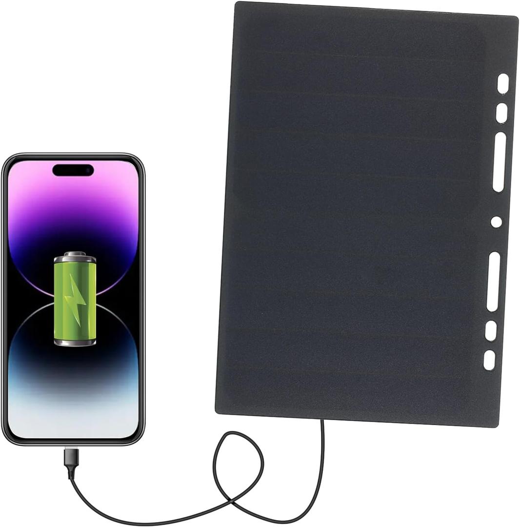 Lixada Solar Panel Charger USB Port Portable High Power Paper Shaped Monocrystalline Silicon 10W Solar Panel Charger for Cell Phone Camping Riding Climbing Travel Outdoor Activity